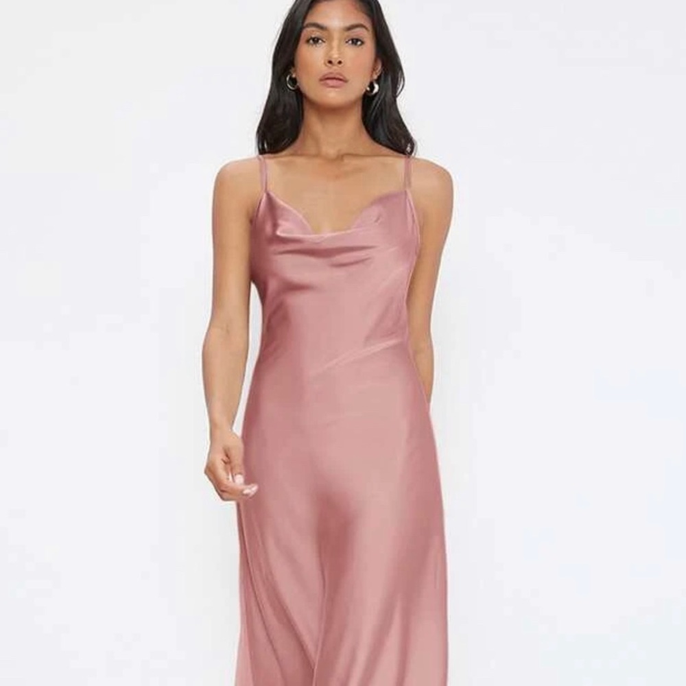 Pink Satin  Slip Dress